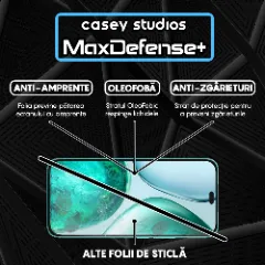 Folie Sticla CASEY STUDIOS pentru Honor X8c, Full Glue, Sticla Securizata, Duritate Militara, Ultra HD, Protectie Profesionala Ecran 3D, Anti Zgarieturi, Anti Socuri Transparent