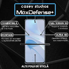 Folie Sticla CASEY STUDIOS pentru Huawei nova 13i, Full Glue, Sticla Securizata, Duritate Militara, Ultra HD, Protectie Profesionala Ecran 3D, Anti Zgarieturi, Anti Socuri Transparent