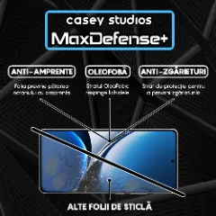 Folie Sticla CASEY STUDIOS pentru Xiaomi Redmi Turbo 4, Full Glue, Sticla Securizata, Duritate Militara, Ultra HD, Protectie Profesionala Ecran 3D, Anti Zgarieturi, Anti Socuri Transparent
