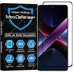 Folie Sticla CASEY STUDIOS pentru Xiaomi Poco X7 Pro, Full Glue, Sticla Securizata, Duritate Militara, Ultra HD, Protectie Profesionala Ecran 3D, Anti Zgarieturi, Anti Socuri