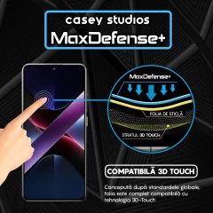 Folie Sticla CASEY STUDIOS pentru Xiaomi Poco X7 Pro, Full Glue, Sticla Securizata, Duritate Militara, Ultra HD, Protectie Profesionala Ecran 3D, Anti Zgarieturi, Anti Socuri Transparent