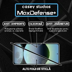 Folie Sticla CASEY STUDIOS pentru Xiaomi Redmi Note 14 4G, Full Glue, Sticla Securizata, Duritate Militara, Ultra HD, Protectie Profesionala Ecran 3D, Anti Zgarieturi, Anti Socuri Transparent