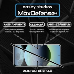 Folie Sticla CASEY STUDIOS pentru Xiaomi Redmi Note 14 5G, Full Glue, Sticla Securizata, Duritate Militara, Ultra HD, Protectie Profesionala Ecran 3D, Anti Zgarieturi, Anti Socuri Transparent
