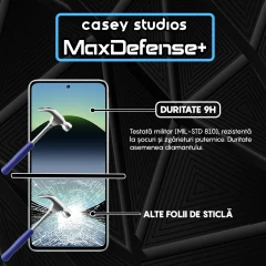 Folie Sticla CASEY STUDIOS pentru Xiaomi Redmi Note 14 5G, Full Glue, Sticla Securizata, Duritate Militara, Ultra HD, Protectie Profesionala Ecran 3D, Anti Zgarieturi, Anti Socuri Transparent
