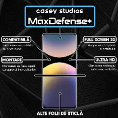 Folie Sticla CASEY STUDIOS pentru Xiaomi Redmi Note 14 Pro 4G, Full Glue, Sticla Securizata, Duritate Militara, Ultra HD, Protectie Profesionala Ecran 3D, Anti Zgarieturi, Anti Socuri Transparent