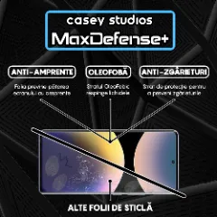 Folie Sticla CASEY STUDIOS pentru Xiaomi Redmi Note 14 Pro 4G, Full Glue, Sticla Securizata, Duritate Militara, Ultra HD, Protectie Profesionala Ecran 3D, Anti Zgarieturi, Anti Socuri Transparent