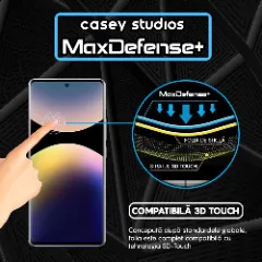 Folie Sticla CASEY STUDIOS pentru Xiaomi Redmi Note 14 Pro 4G, Full Glue, Sticla Securizata, Duritate Militara, Ultra HD, Protectie Profesionala Ecran 3D, Anti Zgarieturi, Anti Socuri Transparent