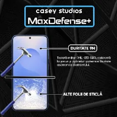Folie Sticla CASEY STUDIOS pentru Samsung Galaxy S25, Full Glue, Sticla Securizata, Duritate Militara, Ultra HD, Protectie Profesionala Ecran 3D, Anti Zgarieturi, Anti Socuri Transparent
