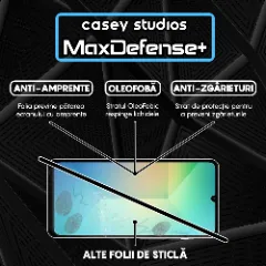 Folie Sticla CASEY STUDIOS pentru Samsung Galaxy A06 5G, Full Glue, Sticla Securizata, Duritate Militara, Ultra HD, Protectie Profesionala Ecran 3D, Anti Zgarieturi, Anti Socuri, Margini negre Negru