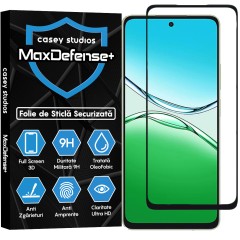 Folie Sticla CASEY STUDIOS pentru Oppo A5 Pro, Full Glue, Sticla Securizata, Duritate Militara, Ultra HD, Protectie Profesionala Ecran 3D, Anti Zgarieturi, Anti Socuri, Margini negre
