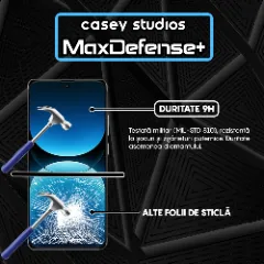 Folie Sticla CASEY STUDIOS pentru Realme GT7 Pro Racing, Full Glue, Sticla Securizata, Duritate Militara, Ultra HD, Protectie Profesionala Ecran 3D, Anti Zgarieturi, Anti Socuri, Margini negre Negru