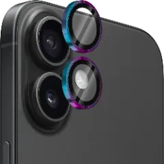 Folie Protectie Lentile Camera pentru Apple iPhone 16 / Apple iPhone 16 Plus, CASEY STUDIOS™ MaxDefense+, Ultra HD, Protectie Profesionala Camere 3D, Anti Amprente, Anti Zgarieturi, Anti Socuri Curcubeu 