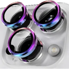 Folie Protectie Lentile Camera pentru Apple iPhone 16 Pro / Apple iPhone 16 Pro Max, CASEY STUDIOS™ MaxDefense+, Ultra HD, Protectie Profesionala Camere 3D, Anti Amprente, Anti Zgarieturi, Anti Socuri Curcubeu 