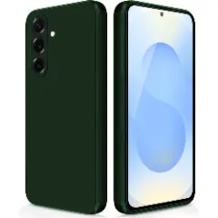 Husa CASEY STUDIOS compatibila cu Samsung Galaxy S25, Soft Silicone Premium, Microfibra in Interior, pentru Incarcare Wireless, Margini Ridicate pentru Protectia Ecranului si a Camerelor Webster Green