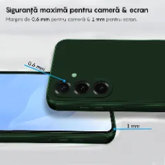 Husa CASEY STUDIOS compatibila cu Samsung Galaxy S25, Soft Silicone Premium, Microfibra in Interior, pentru Incarcare Wireless, Margini Ridicate pentru Protectia Ecranului si a Camerelor Webster Green
