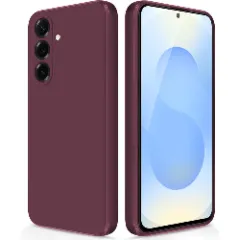 Husa CASEY STUDIOS compatibila cu Samsung Galaxy S25 Plus, Soft Silicone Premium, Microfibra in Interior, pentru Incarcare Wireless, Margini Ridicate pentru Protectia Ecranului si a Camerelor Burgundy