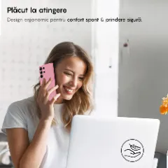 Husa CASEY STUDIOS compatibila cu Samsung Galaxy S25 Ultra, Soft Silicone Premium, Microfibra in Interior, pentru Incarcare Wireless, Margini Ridicate pentru Protectia Ecranului si a Camerelor Roz