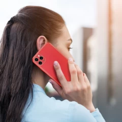 Husa iPhone 12 Pro Max Dux Ducis Yolo din TPU si PU leather - Rosu Rosu
