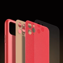 Husa iPhone 12 Pro Max Dux Ducis Yolo din TPU si PU leather - Rosu Rosu