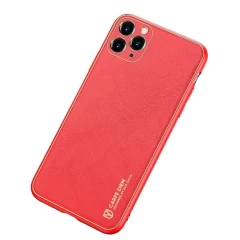 Husa iPhone 12 Pro Max Dux Ducis Yolo din TPU si PU leather - Rosu Rosu