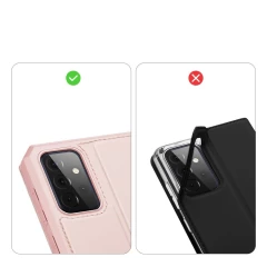 Husa Samsung Galaxy A72 4G Dux Ducis Skin X Bookcase - Roz Roz