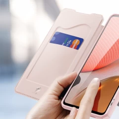 Husa Samsung Galaxy A72 4G Dux Ducis Skin X Bookcase - Roz Roz