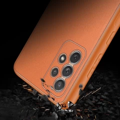 Husa Samsung Galaxy A72 4G Dux Ducis Yolo din TPU si PU leather - Portocaliu Portocaliu