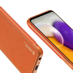 Husa Samsung Galaxy A72 4G Dux Ducis Yolo din TPU si PU leather - Portocaliu Portocaliu