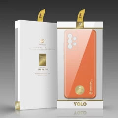 Husa Samsung Galaxy A72 4G Dux Ducis Yolo din TPU si PU leather - Portocaliu Portocaliu