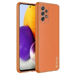 Husa Samsung Galaxy A72 4G Dux Ducis Yolo din TPU si PU leather - Portocaliu