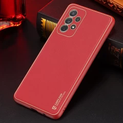 Husa Samsung Galaxy A72 4G Dux Ducis Yolo din TPU si PU leather - Rosu Rosu