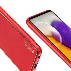 Husa Samsung Galaxy A72 4G Dux Ducis Yolo din TPU si PU leather - Rosu Rosu