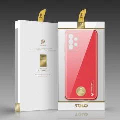 Husa Samsung Galaxy A72 4G Dux Ducis Yolo din TPU si PU leather - Rosu Rosu