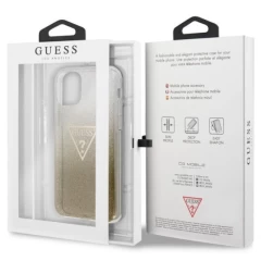 Husa iPhone 11 Pro Max Guess Glitter Triangle - Gold Gold