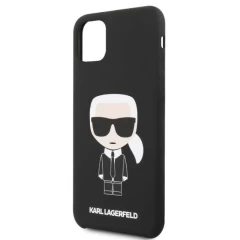 Husa iPhone 11 Pro Max Karl Lagerfeld Silicone Iconic - Negru Negru