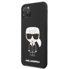 Husa iPhone 11 Pro Max Karl Lagerfeld Silicone Iconic - Negru Negru