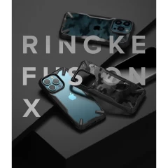 Husa iPhone 13 Pro Ringke Fusion X Design cu TPU Bumper (FX550E73) - Negru Negru