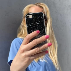Husa Samsung Galaxy S21 Ultra 5G Wozinsky Star Glitter Shining - Negru Negru