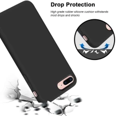 Husa iPhone 7 Plus / 8 Plus Arpex Soft Edge Silicone - Negru Negru