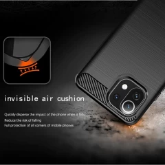 Husa Xiaomi Mi 11 Lite / Mi 11 Lite 5G / 11 Lite 5G NE Arpex Carbon Silicone - Negru Negru