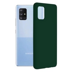 Husa Samsung Galaxy A71 Arpex Soft Edge Silicone - Verde Inchis