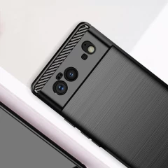 Husa Google Pixel 6 Arpex Carbon Silicone - Negru Negru