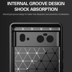Husa Google Pixel 6 Arpex Carbon Silicone - Negru Negru