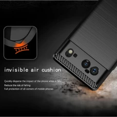 Husa Google Pixel 6 Arpex Carbon Silicone - Negru Negru