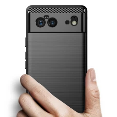 Husa Google Pixel 6 Arpex Carbon Silicone - Negru Negru