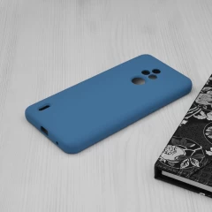Husa Motorola Moto E7 Arpex Soft Edge Silicone - Albastru Denim Albastru Denim