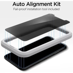 Folie Sticla iPhone 11 / XR Spigen Privacy Glass.TR - Black Black