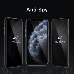 Folie Sticla iPhone 11 / XR Spigen Privacy Glass.TR - Black Black