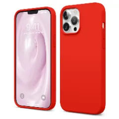 Husa iPhone 13 Pro Max Casey Studios Premium Soft Silicone - Gray Red 