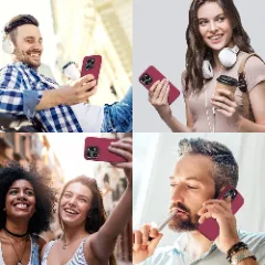 Husa iPhone 13 Pro Max Casey Studios Premium Soft Silicone - Burgundy Burgundy